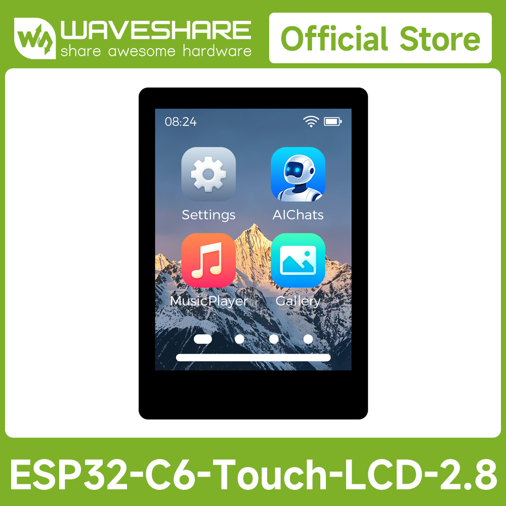 Doit Esp32 - لوحة تطوير Waveshare ESP32-C6 بشاشة لمس