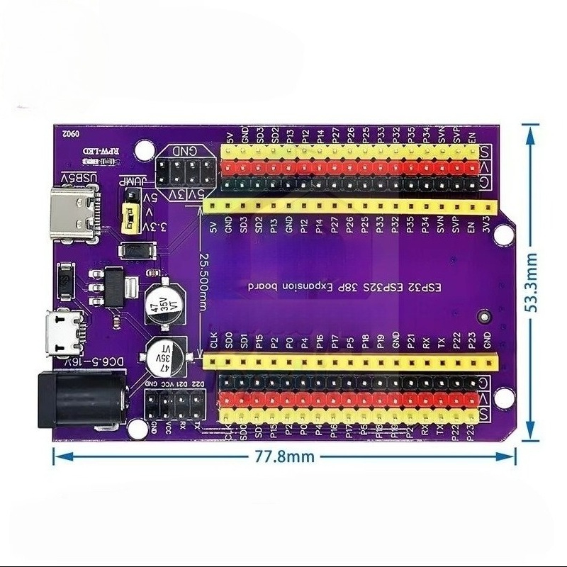 Nodemcu 32S - لوحة توسعة بنفسجية 38 دبوس لـ