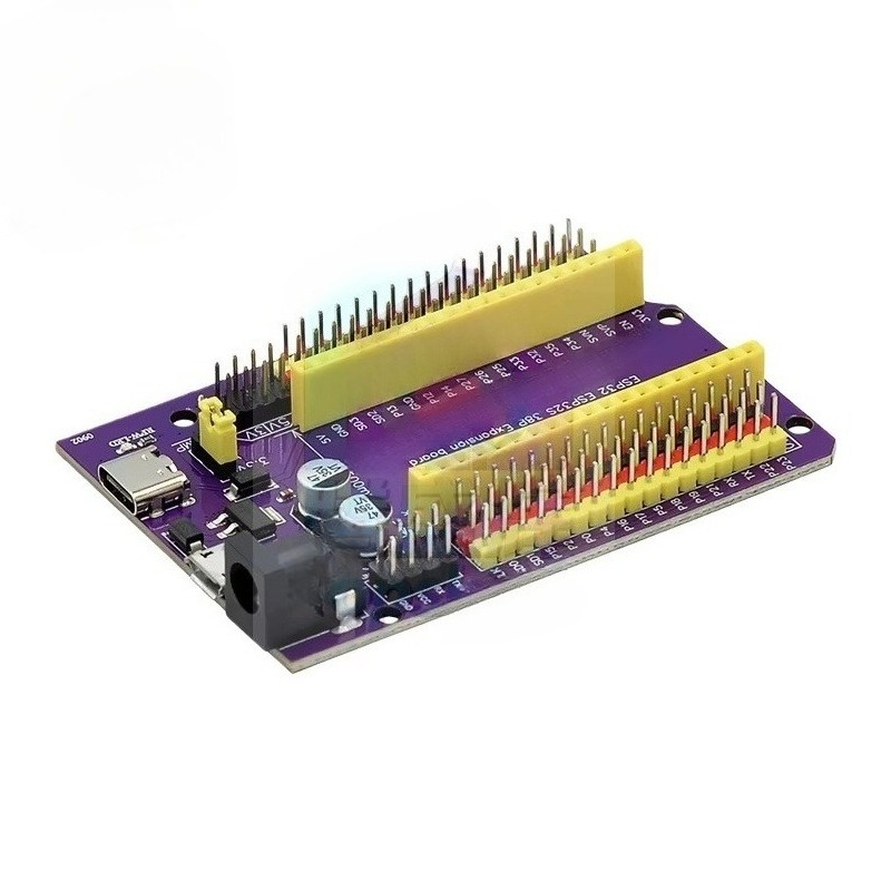 لوحة توسعة بنفسجية 38 دبوس لـ  - مراجعة Nodemcu 32S وسعره