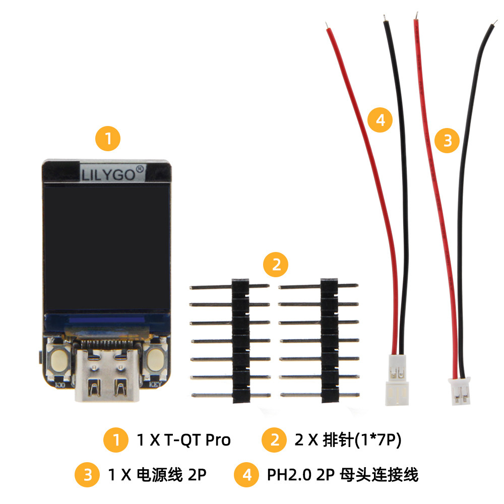 وحدة عرض LCD من LILYGO T-QT Pr - مراجعة Lolin S3 وسعره